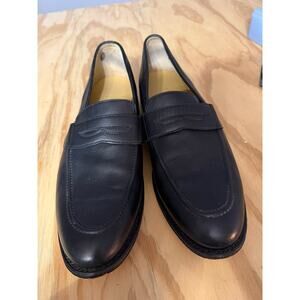Men's Brooks Brothers Black Penny Loafers 12D Classic Dress Shoes